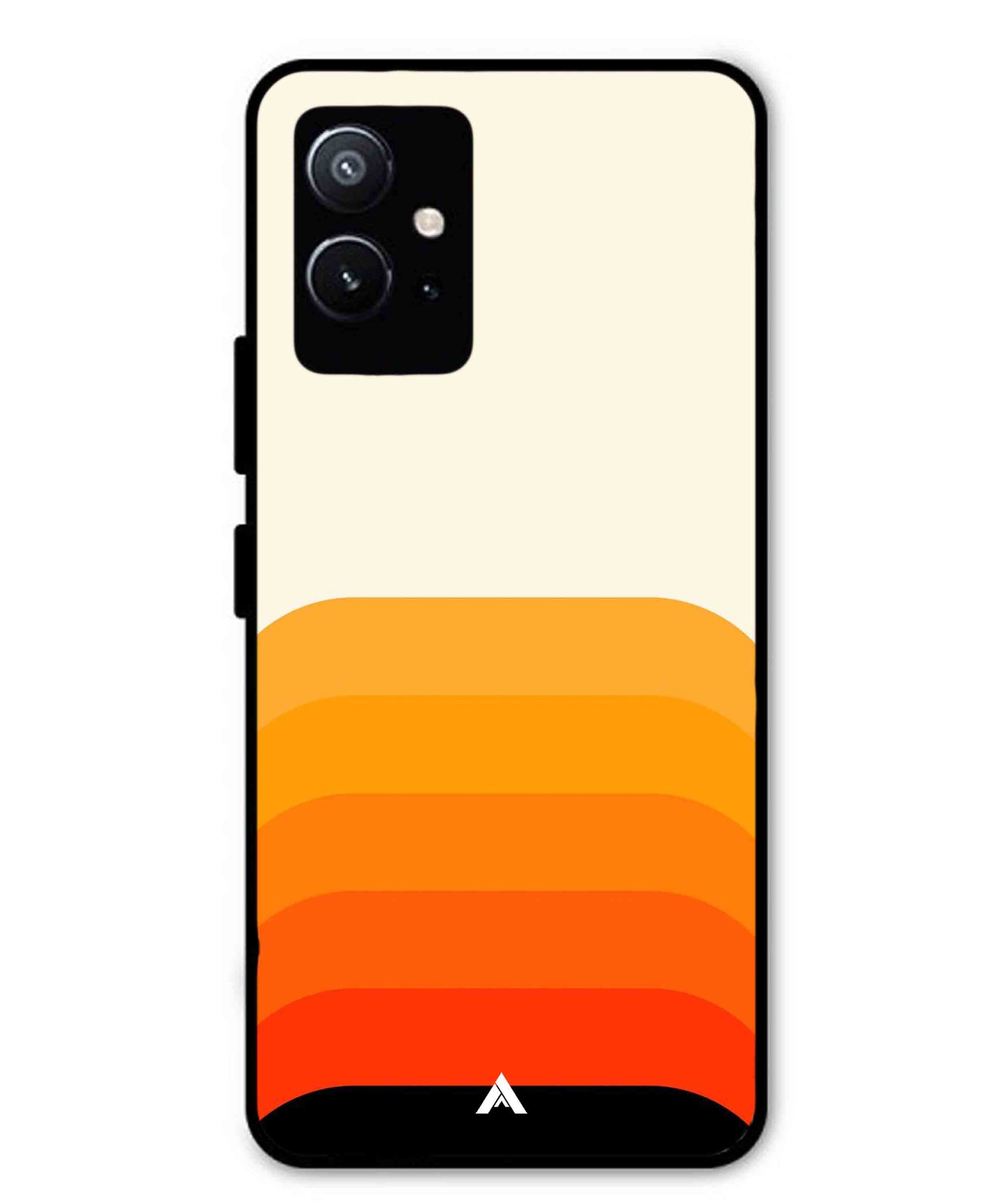 Stripe Pattern 9 Metal Back Cover Phone Case for Vivo Y75 5G