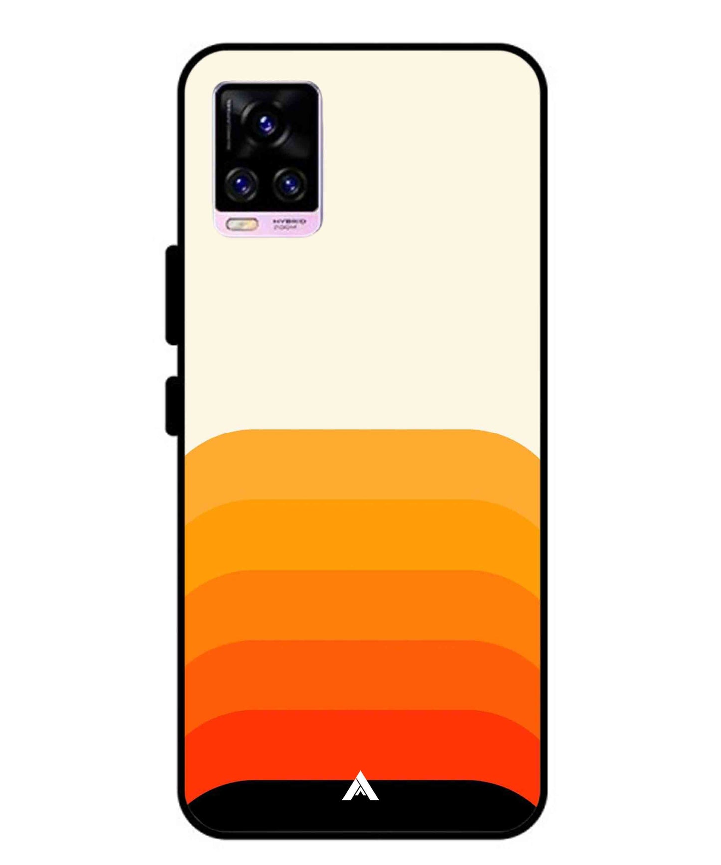 Stripe Pattern 9 Metal Back Cover Phone Case for Vivo v20 Pro