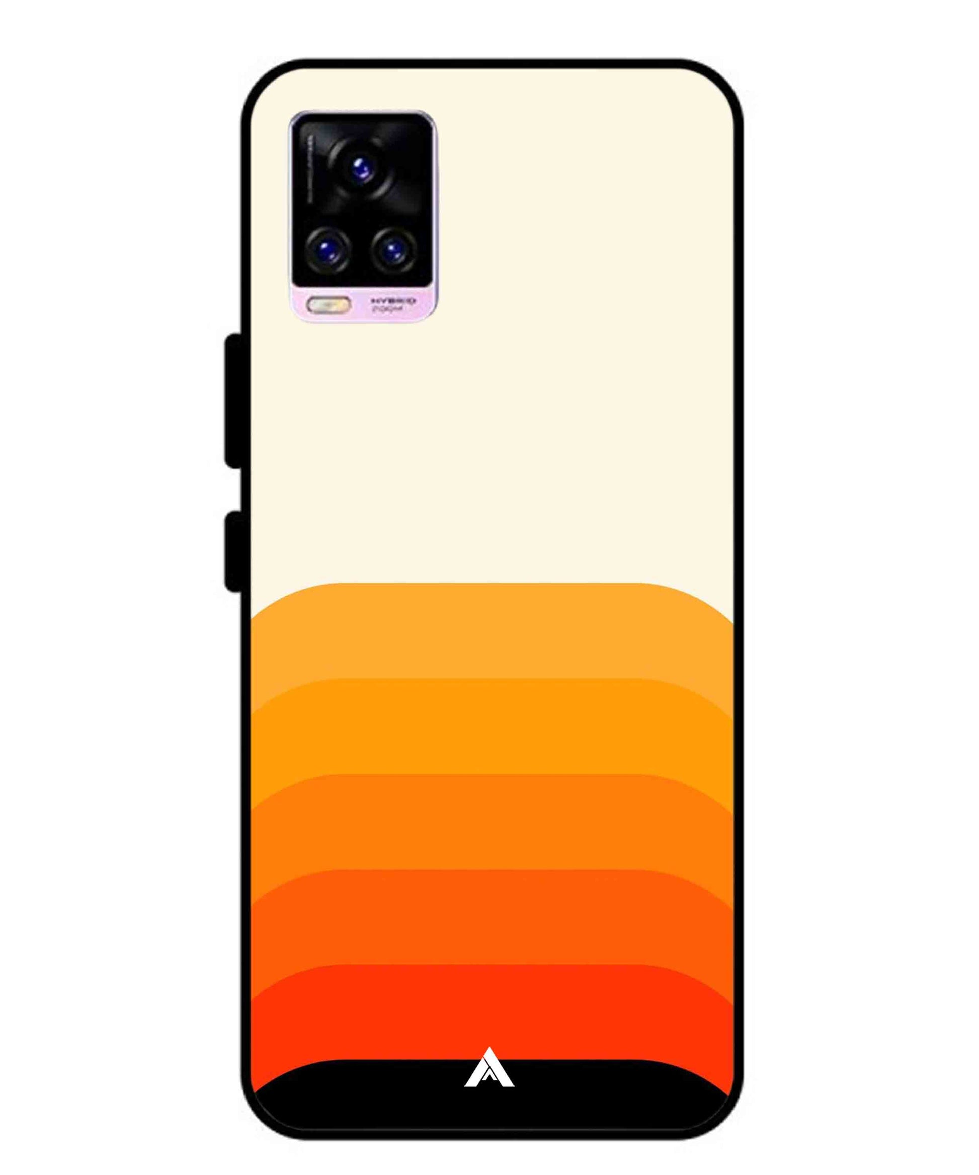 Stripe Pattern 9 Metal Back Cover Phone Case for Vivo v20 Pro