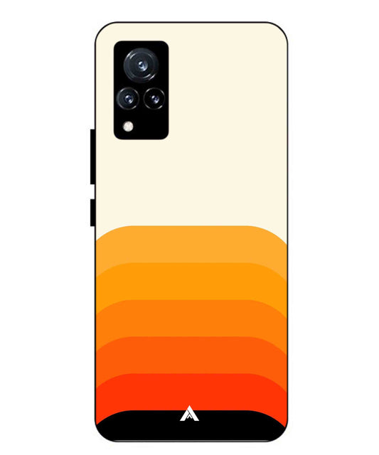 Stripe Pattern 9 Metal Back Cover Phone Case for Vivo v21