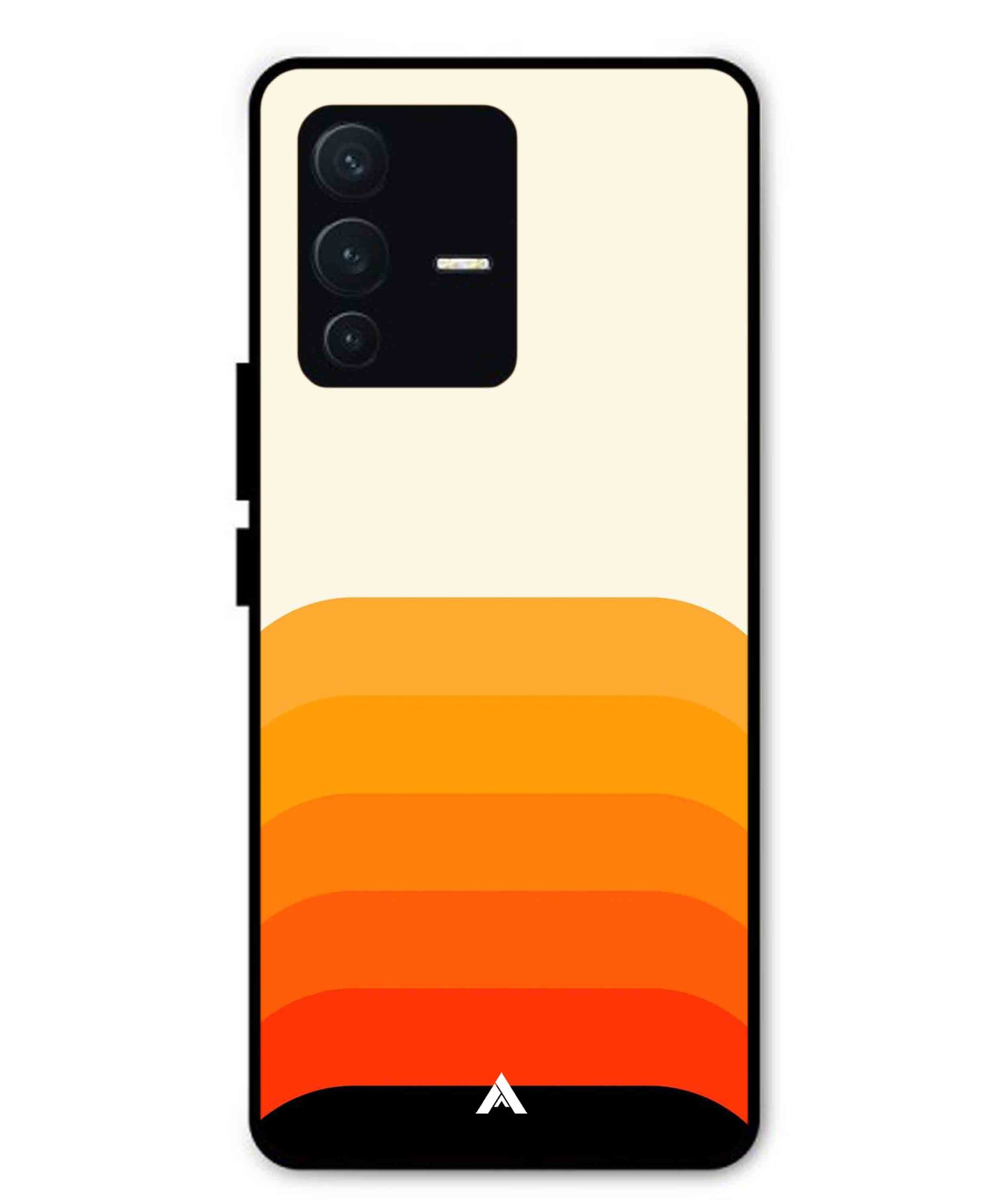 Stripe Pattern 9 Metal Back Cover Phone Case for Vivo v23 Pro