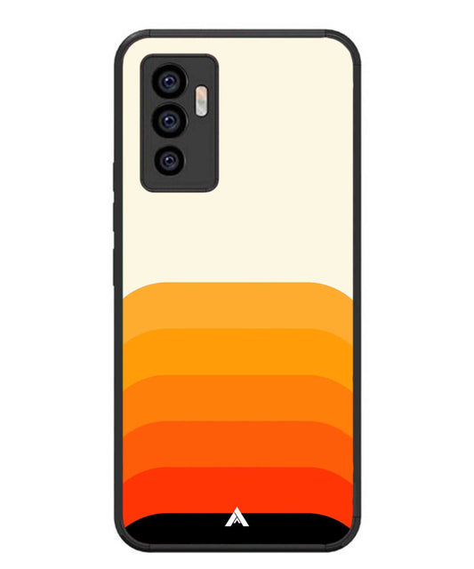 Stripe Pattern 9 Metal Back Cover Phone Case for Vivo v23e