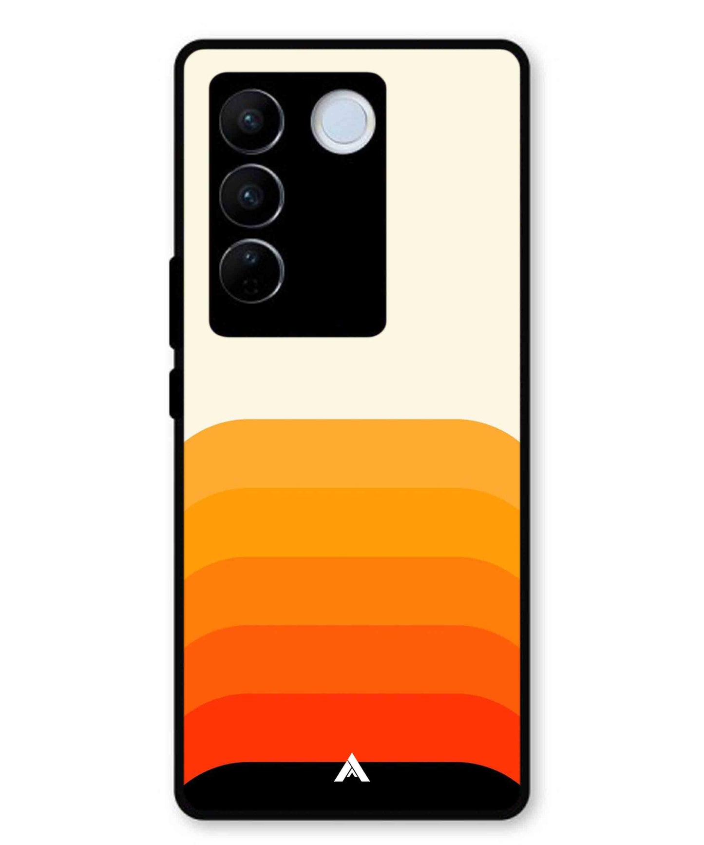 Stripe Pattern 9 Metal Back Cover Phone Case for Vivo v27e