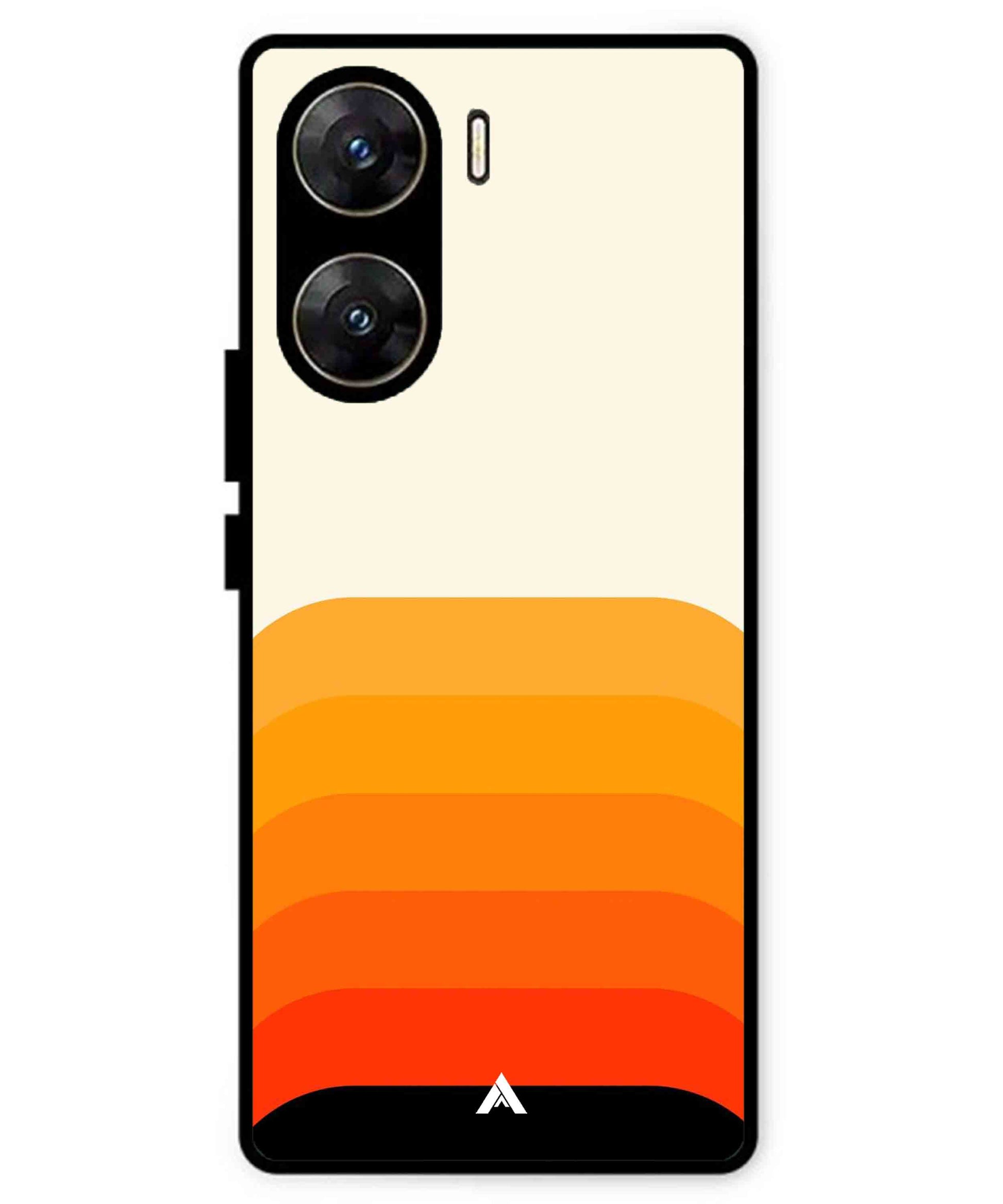 Stripe Pattern 9 Metal Back Cover Phone Case for Vivo v29e