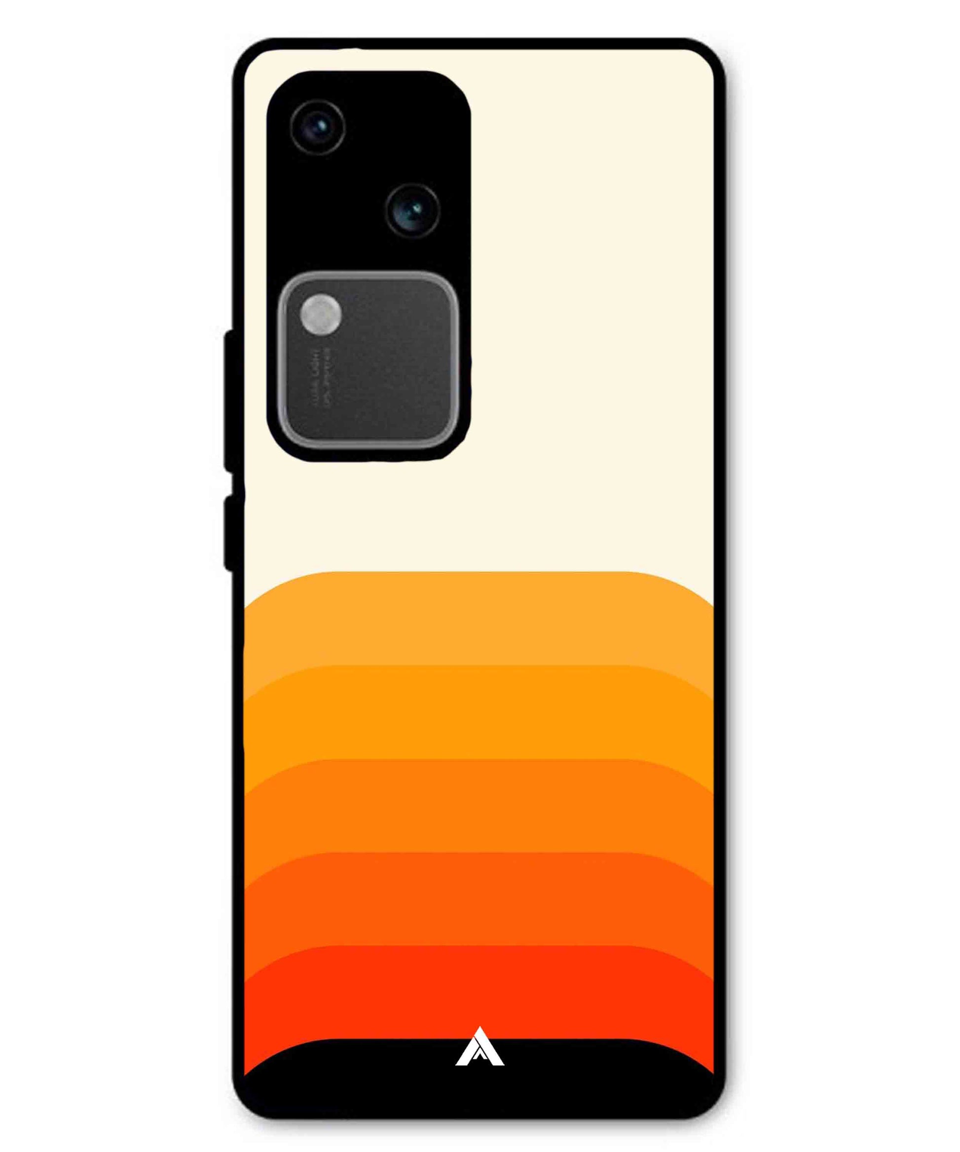 Stripe Pattern 9 Metal Back Cover Phone Case for Vivo v30