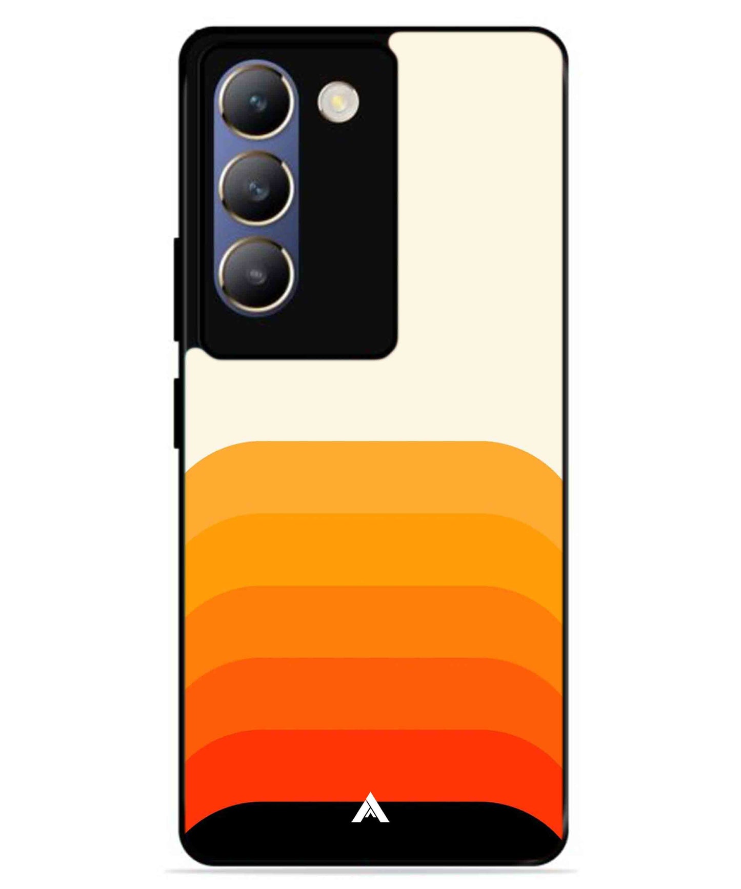 Stripe Pattern 9 Metal Back Cover Phone Case for Vivo v30 Lite