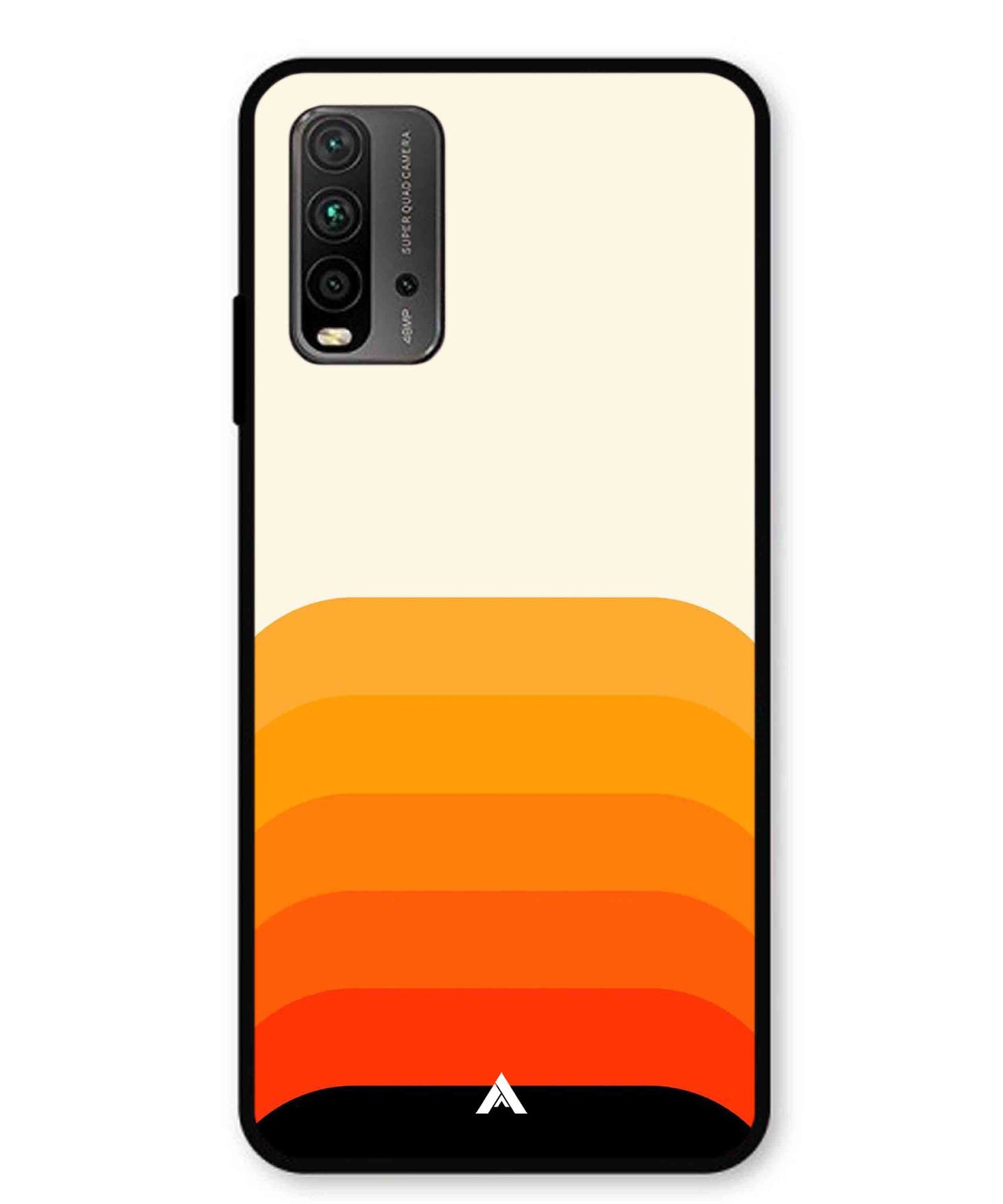 Stripe Pattern 9 Metal Back Cover Phone Case for Xiaomi Redmi 9 Power