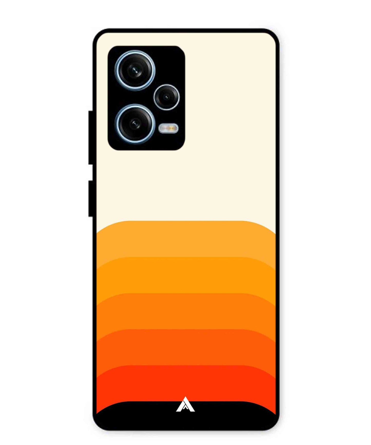 Stripe Pattern 9 Metal Back Cover Phone Case for Xiaomi Redmi Note 12 Pro