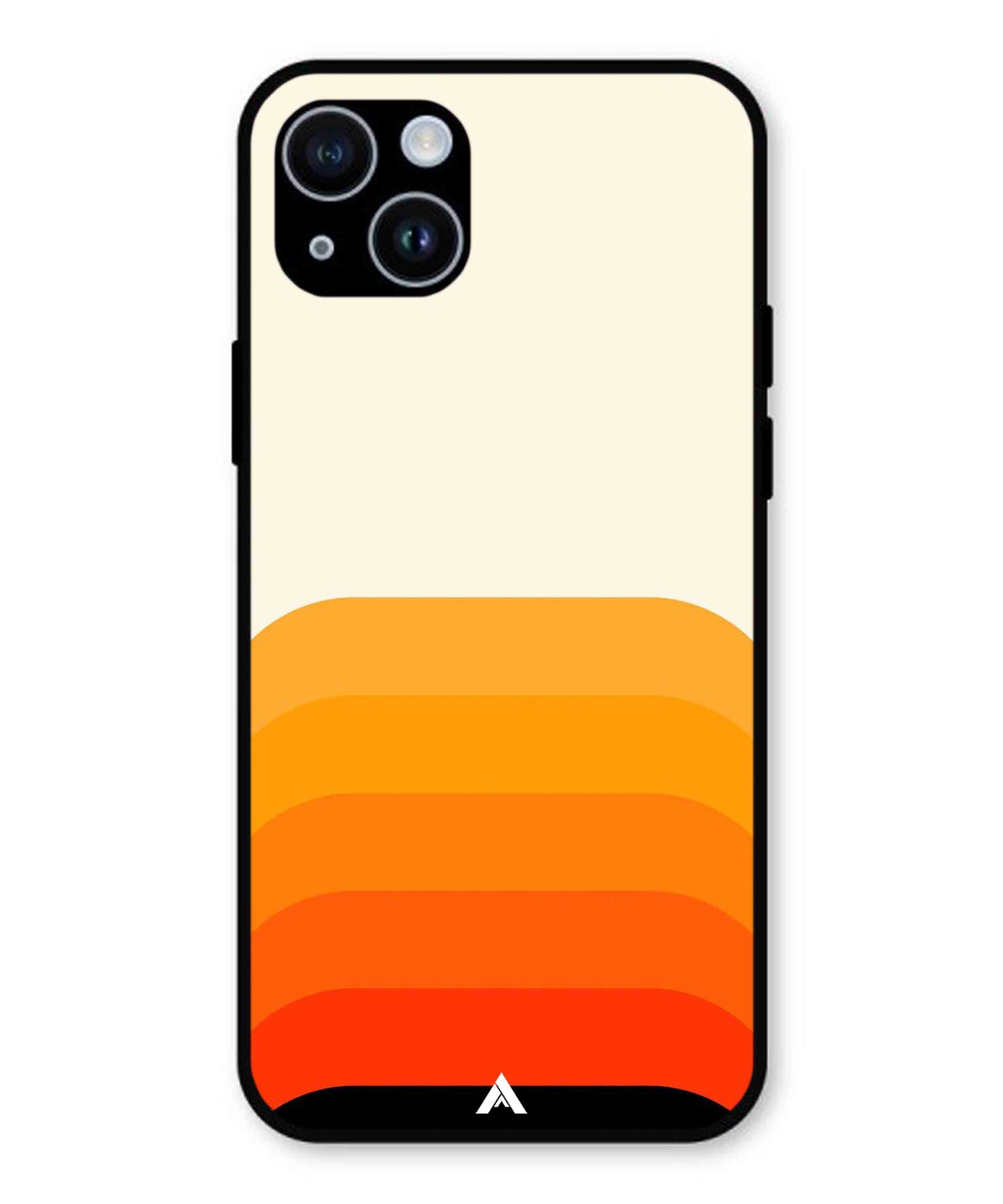 Stripe Pattern 9 Metal Back Cover Phone Case for iPhone 15