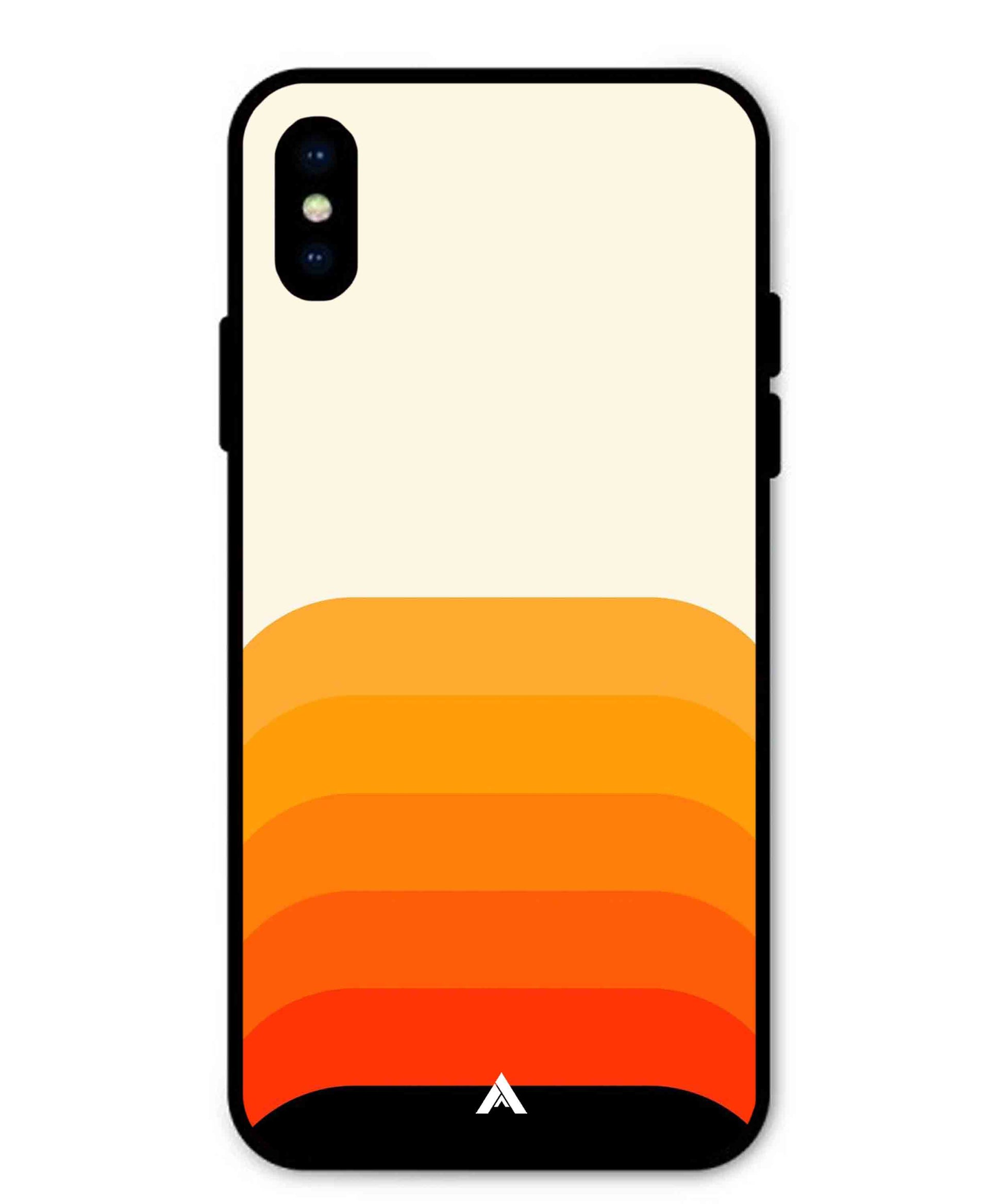 Stripe Pattern 9 Metal Back Cover Phone Case for iPhone X