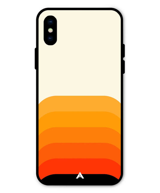 Stripe Pattern 9 Metal Back Cover Phone Case for iPhone Xs