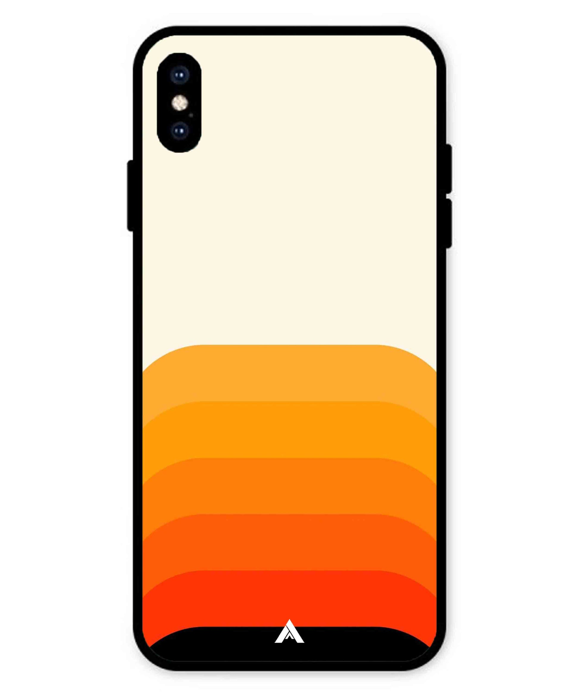 Stripe Pattern 9 Metal Back Cover Phone Case for iPhone Xs Max