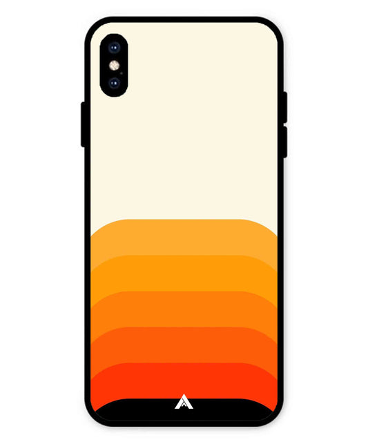 Stripe Pattern 9 Metal Back Cover Phone Case for iPhone Xs Max