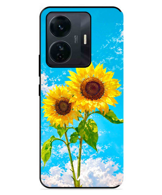 Sunflower Metal Back Cover Phone Case for IQOO Z6 Pro