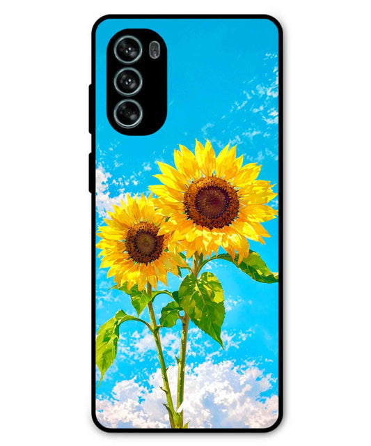 Sunflower Metal Back Cover Phone Case for Moto G62