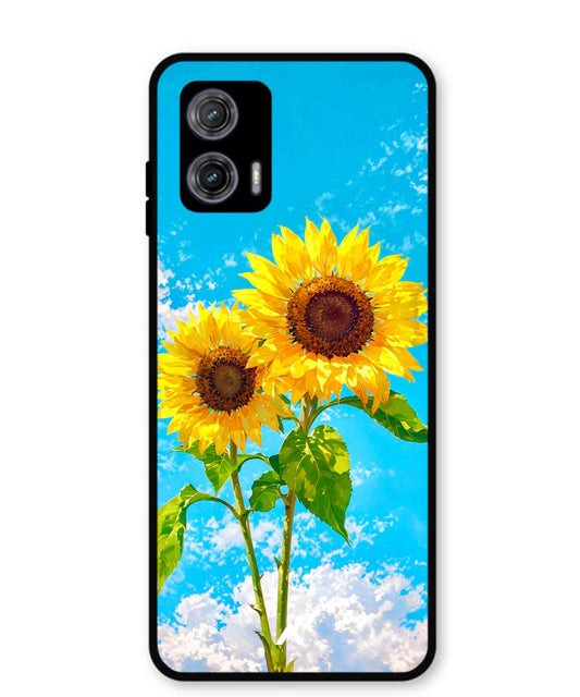 Sunflower Metal Back Cover Phone Case for Moto G73