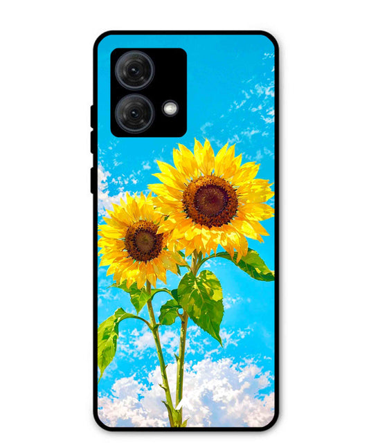 Sunflower Metal Back Cover Phone Case for Moto G84