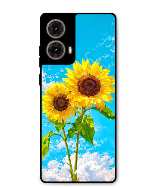 Sunflower Metal Back Cover Phone Case for Moto G85