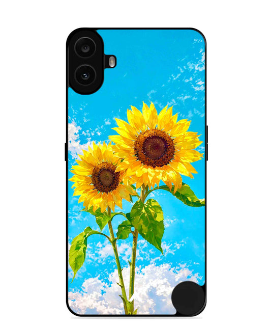 Sunflower Metal Back Cover Phone Case for Nothing CMF Phone 1