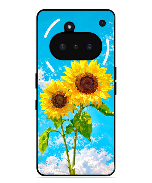 Sunflower Metal Back Cover Phone Case for Nothing Phone 3a