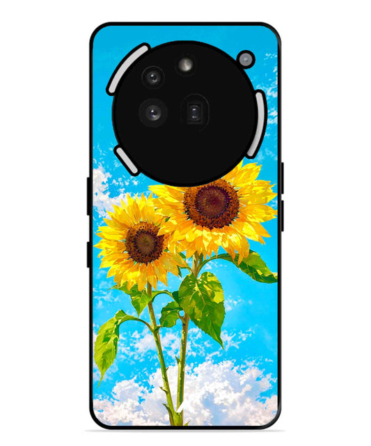 Sunflower Metal Back Cover Phone Case for Nothing Phone 3a Pro
