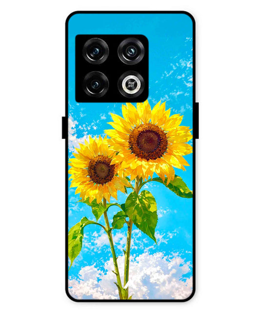 Sunflower Metal Back Cover Phone Case for Oneplus 10 Pro