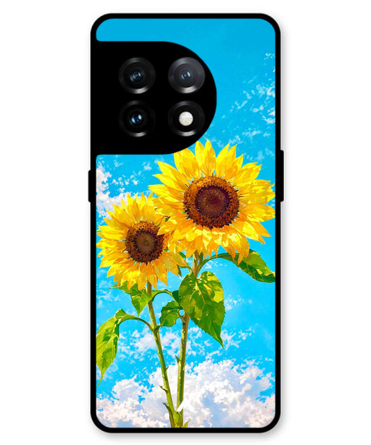 Sunflower Metal Back Cover Phone Case for Oneplus 11