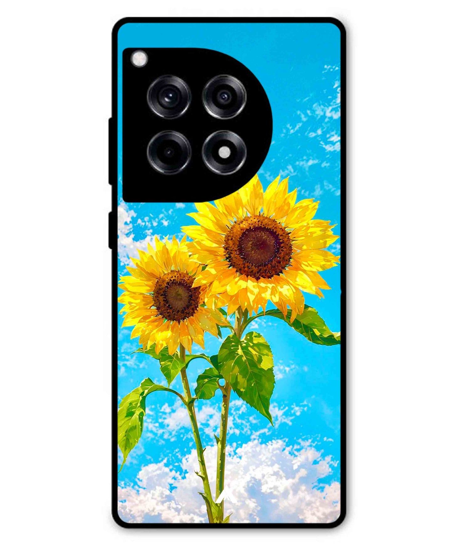 Sunflower Metal Back Cover Phone Case for Oneplus 12R