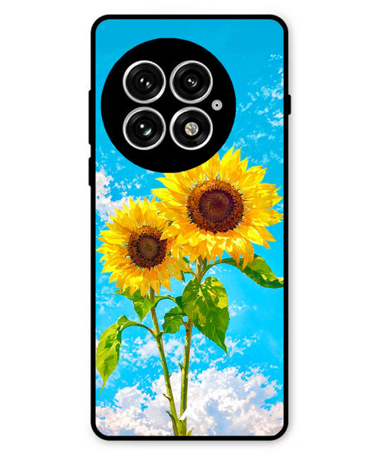 Sunflower Metal Back Cover Phone Case for Oneplus 13