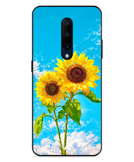 Sunflower Metal Back Cover Phone Case for Oneplus 7 Pro