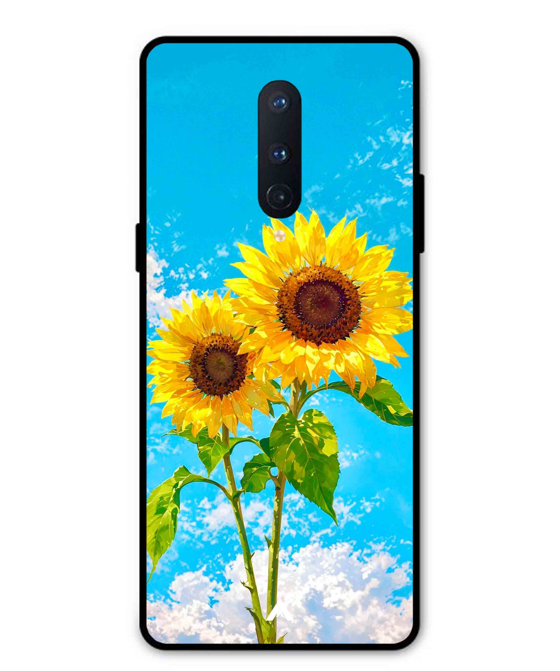 Sunflower Metal Back Cover Phone Case for Oneplus 8