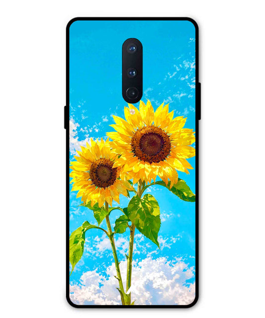 Sunflower Metal Back Cover Phone Case for Oneplus 8