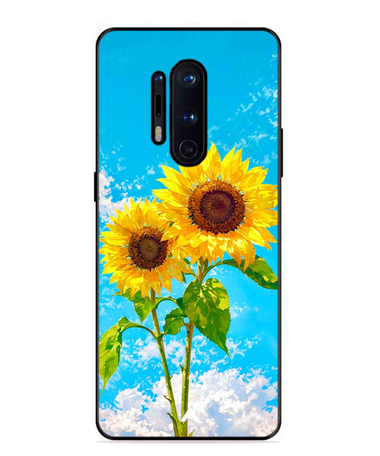 Sunflower Metal Back Cover Phone Case for Oneplus 8 Pro