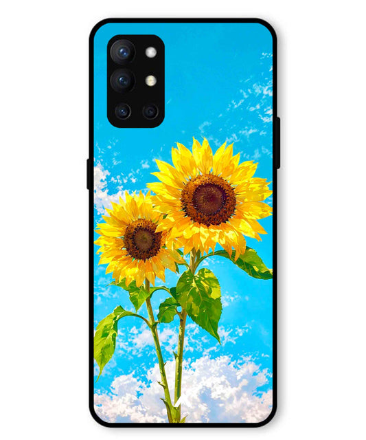 Sunflower Metal Back Cover Phone Case for Oneplus 9R