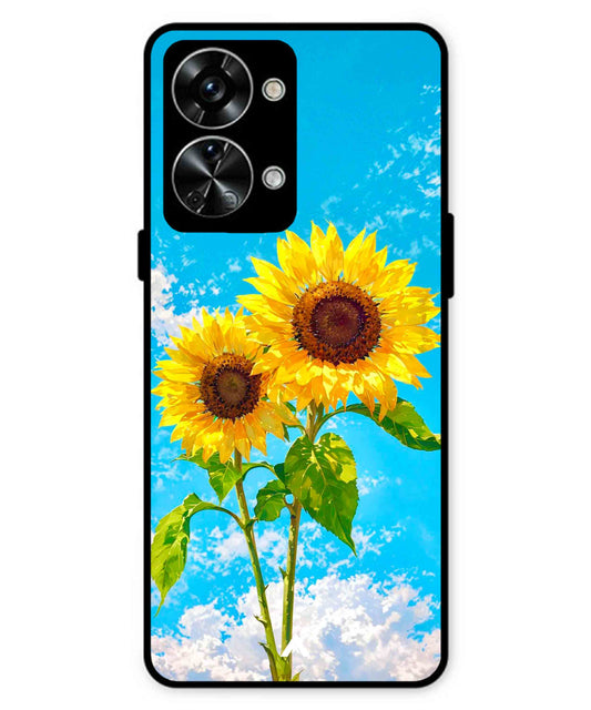 Sunflower Metal Back Cover Phone Case for Oneplus Nord 2T