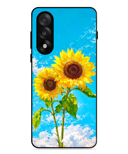 Sunflower Metal Back Cover Phone Case for Oneplus Nord 5