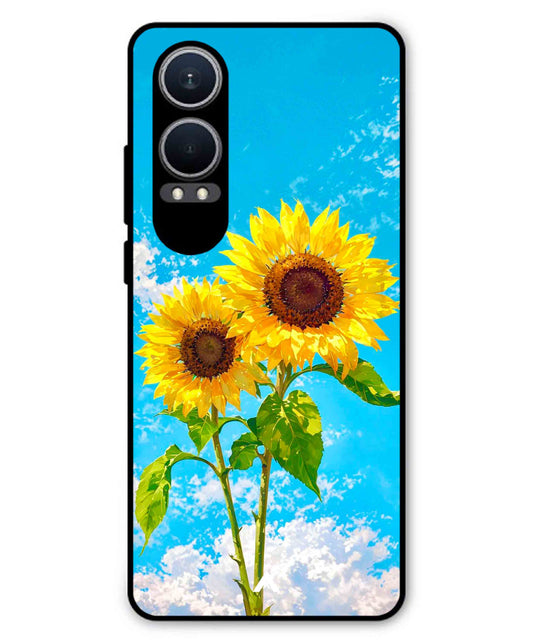 Sunflower Metal Back Cover Phone Case for Oneplus Nord CE 4 Lite