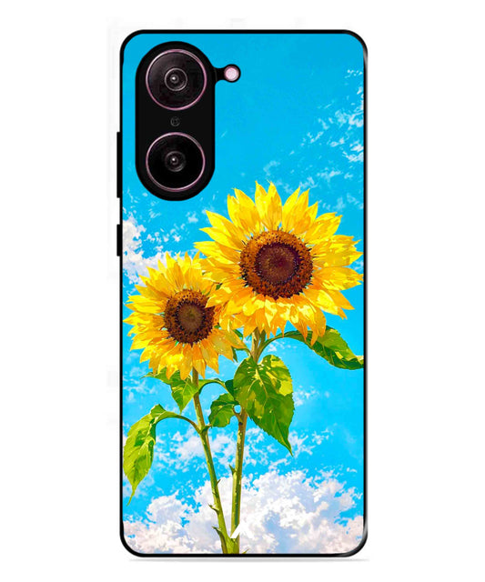 Sunflower Metal Back Cover Phone Case for Oneplus Nord CE 5
