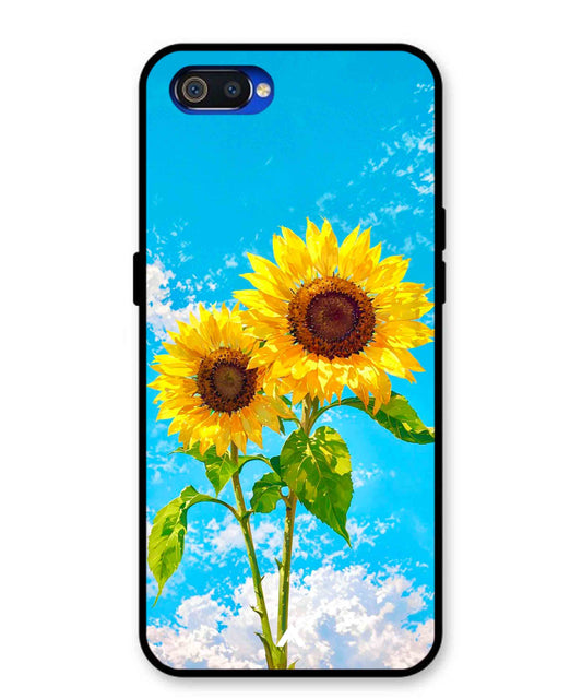 Sunflower Metal Back Cover Phone Case for Oppo A1K