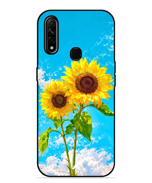 Sunflower Metal Back Cover Phone Case for Oppo A31