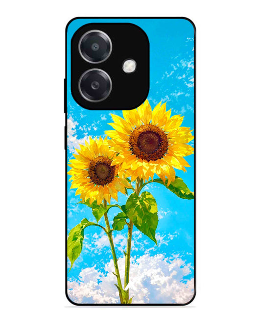 Sunflower Metal Back Cover Phone Case for Oppo A3X