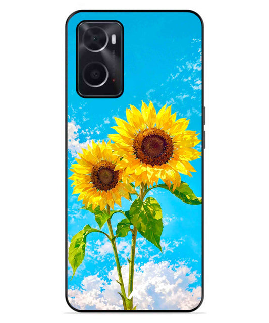 Sunflower Metal Back Cover Phone Case for Oppo A76