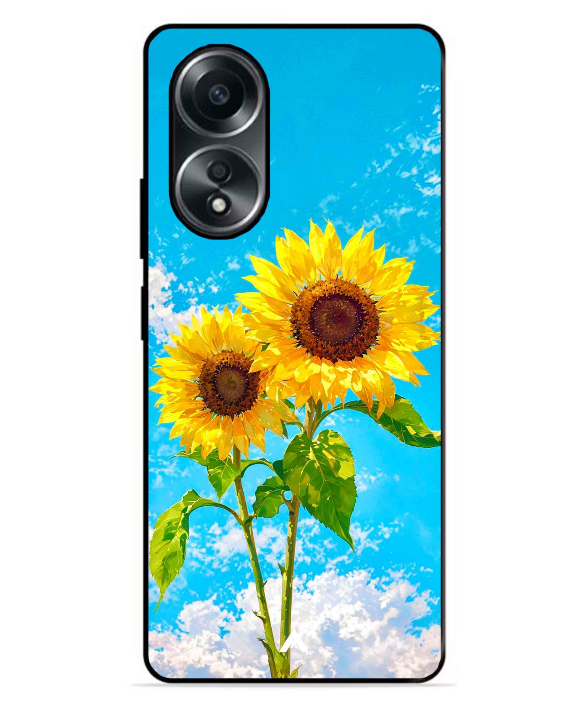 Sunflower Metal Back Cover Phone Case for Oppo A78