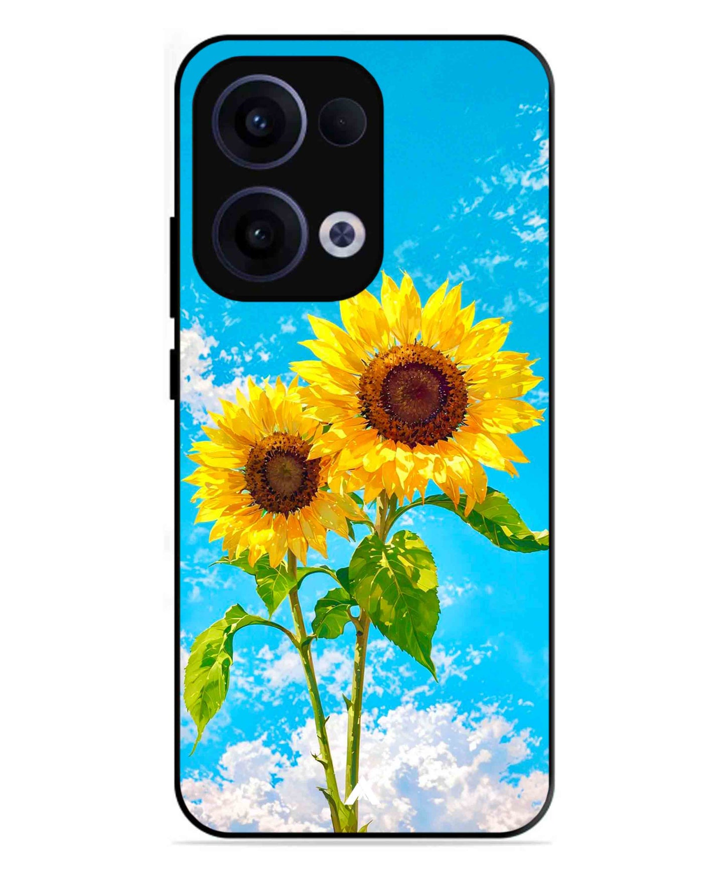 Sunflower Metal Back Cover Phone Case for Oppo Reno 13