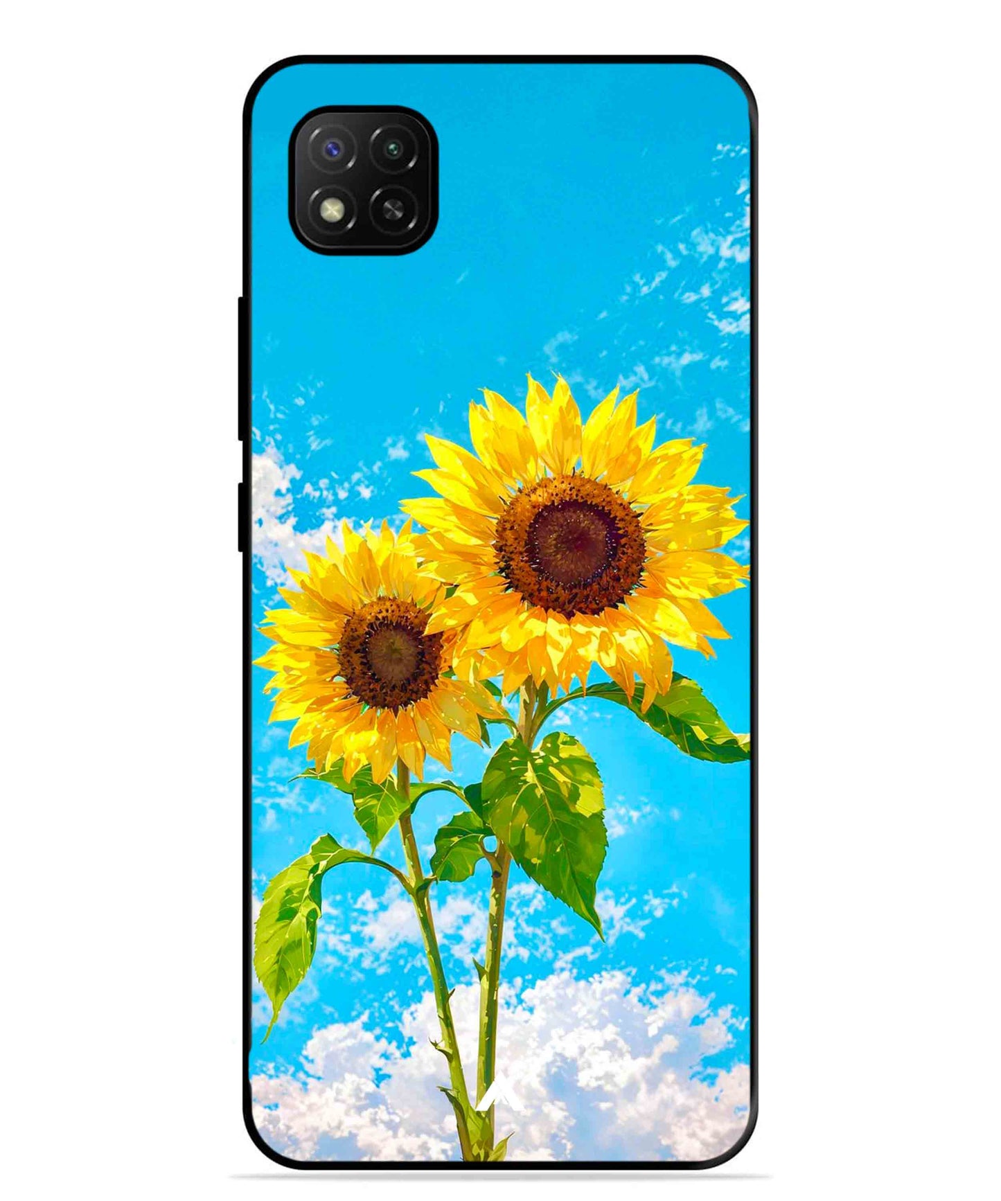 Sunflower Metal Back Cover Phone Case for Poco C31