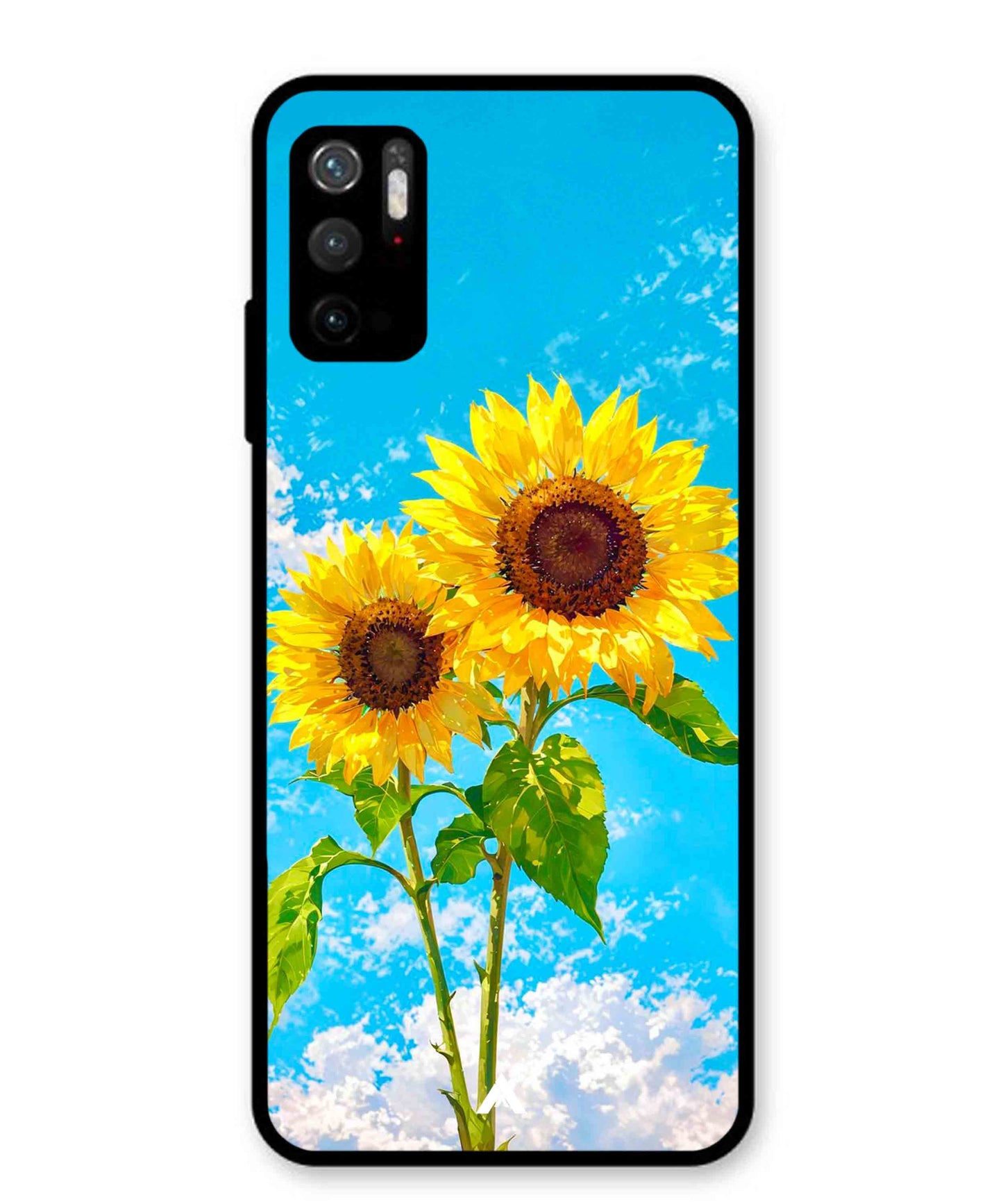 Sunflower Metal Back Cover Phone Case for Poco M3 Pro