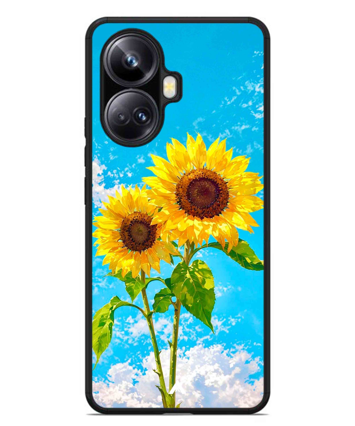 Sunflower Metal Back Cover Phone Case for Realme 10 Pro Plus
