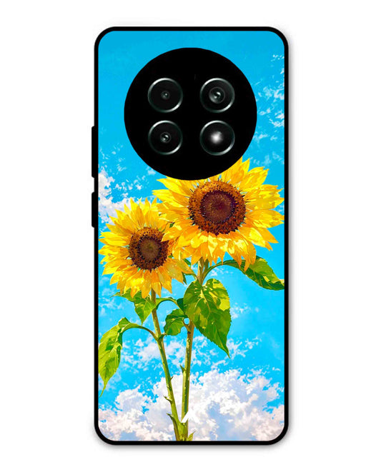 Sunflower Metal Back Cover Phone Case for Realme 13 Pro Plus