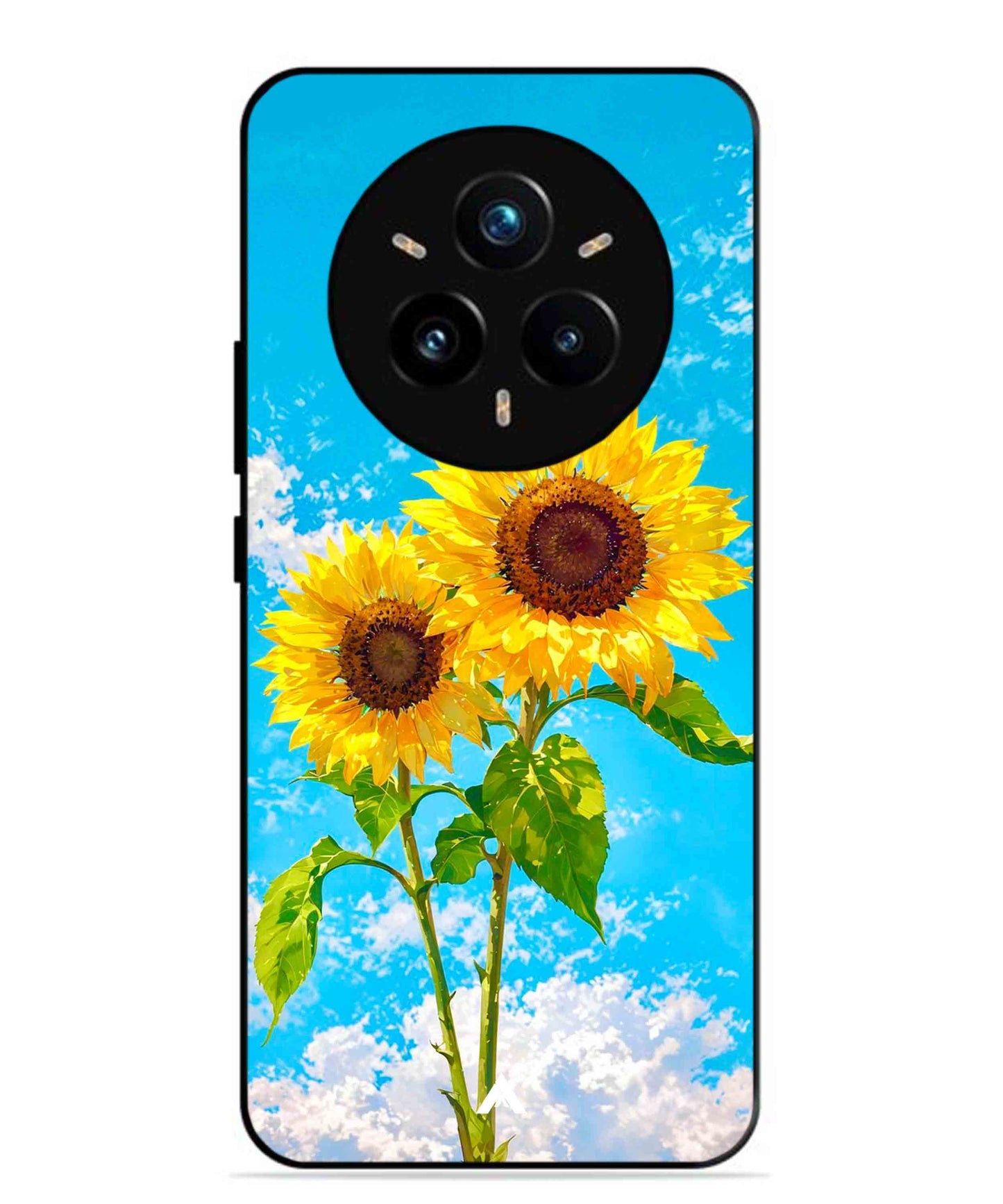 Sunflower Metal Back Cover Phone Case for Realme 14 Pro Plus