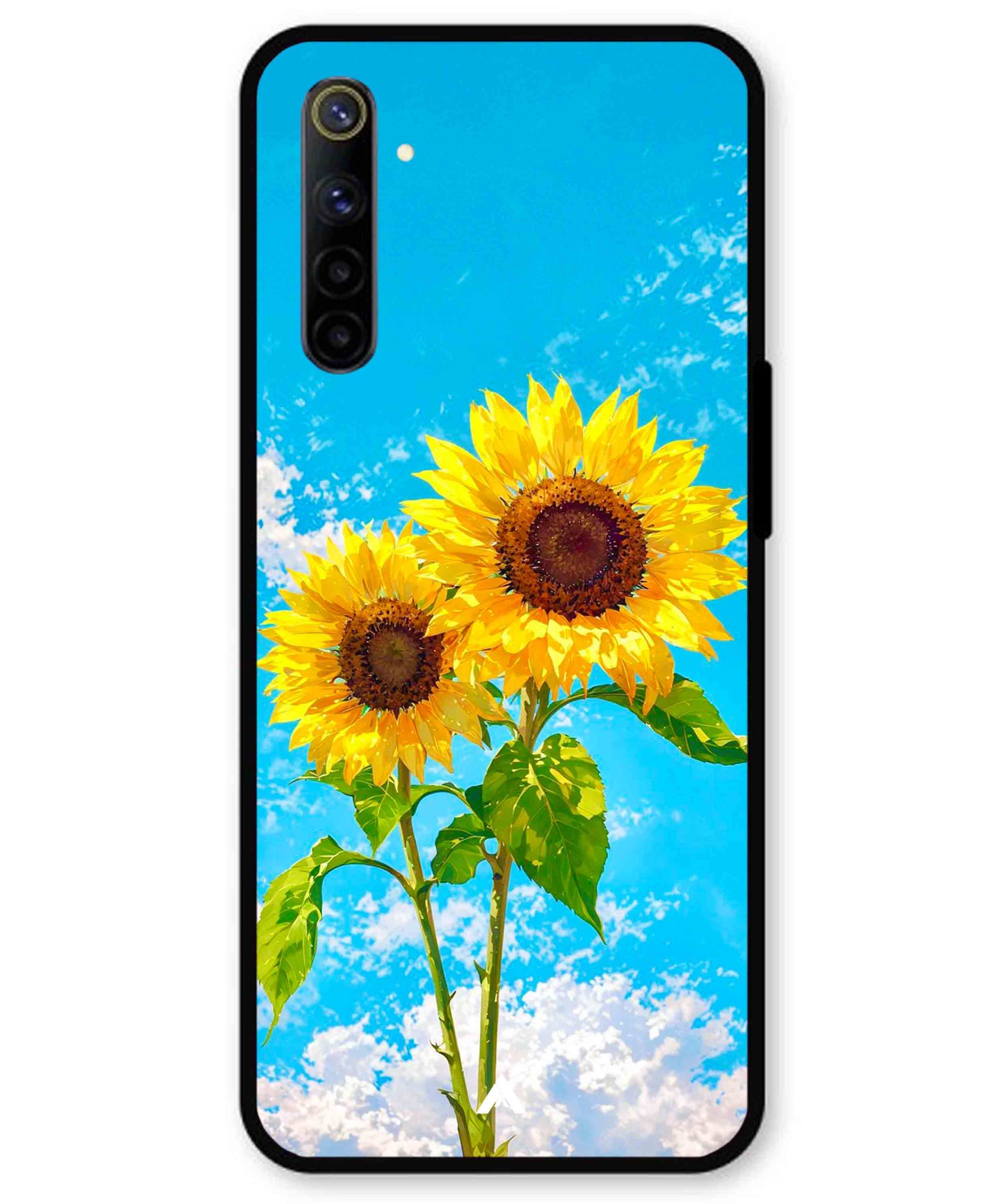 Sunflower Metal Back Cover Phone Case for Realme 6i